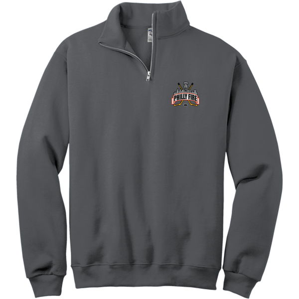 Philly Fire NuBlend 1/4-Zip Cadet Collar Sweatshirt