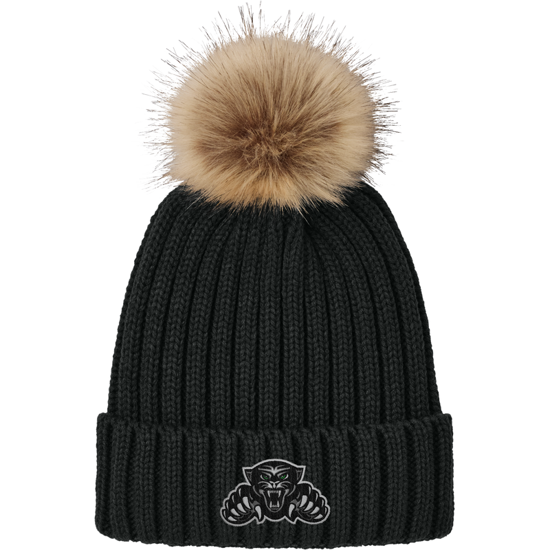 Igloo Jaguars Faux Fur Pom Beanie