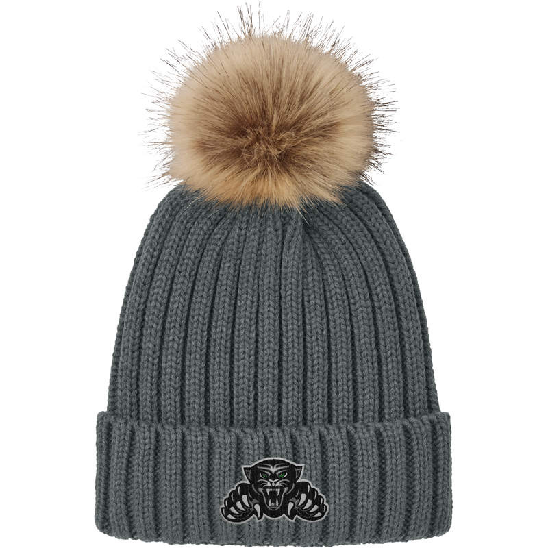 Igloo Jaguars Faux Fur Pom Beanie