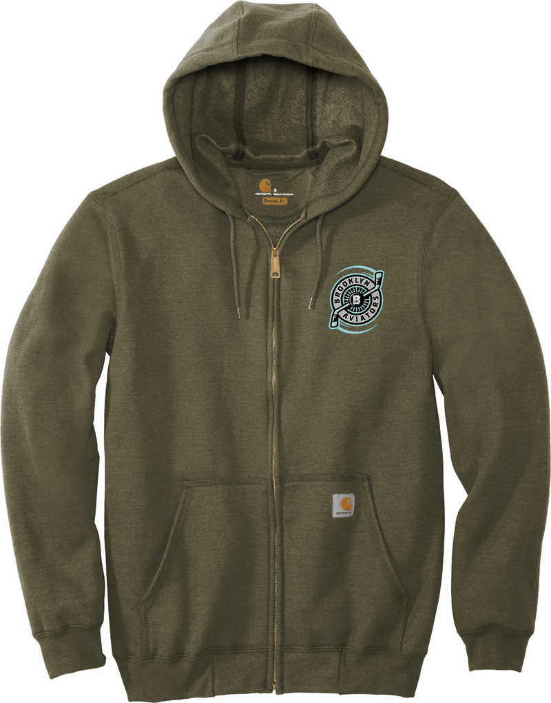 Brooklyn Aviators Carhartt Midweight Hooded Zip-Front Sweatshirt