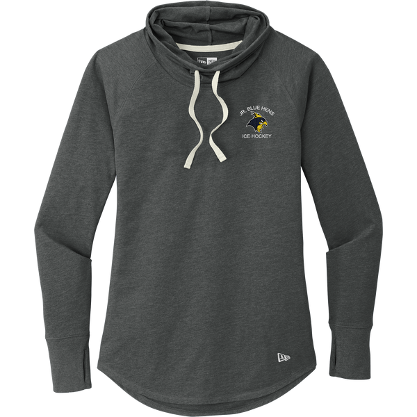 Delaware Jr. Blue Hens New Era Ladies Sueded Cotton Blend Cowl Tee