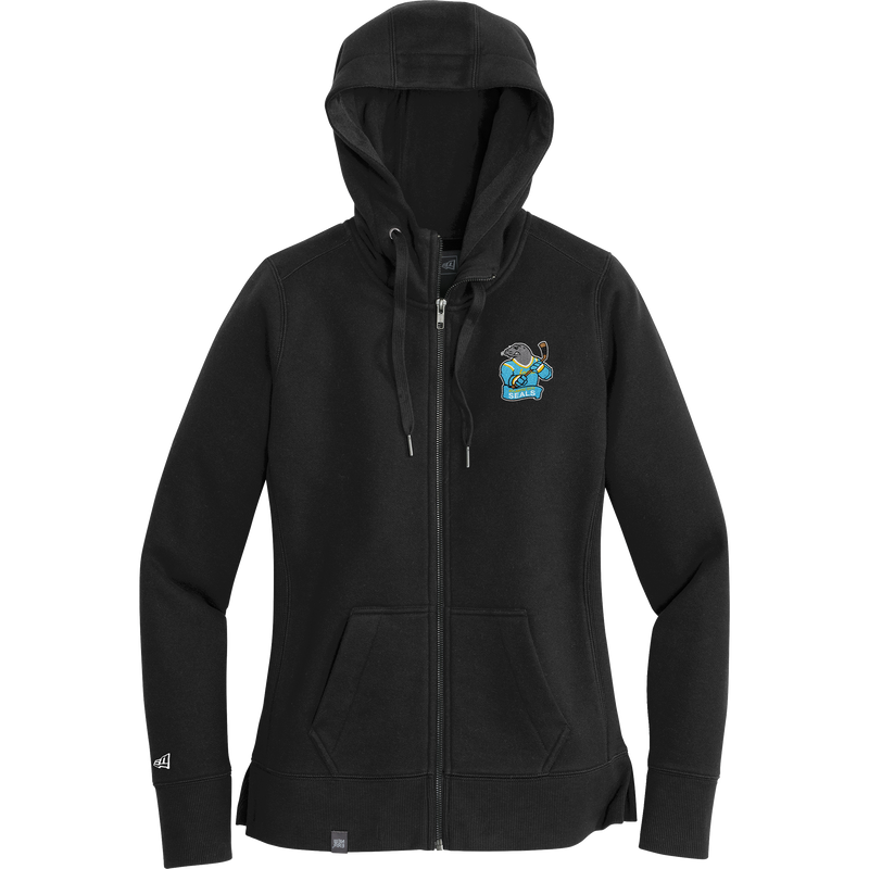 Atlantic City Seals New Era Ladies French Terry Full-Zip Hoodie
