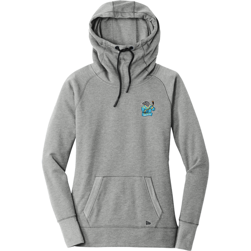 Atlantic City Seals New Era Ladies Tri-Blend Fleece Pullover Hoodie
