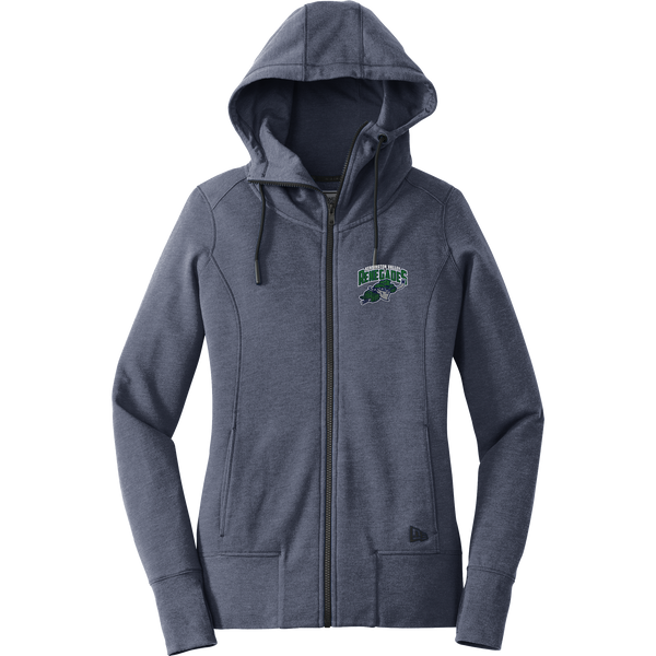 Kensington Valley Renegades New Era Ladies Tri-Blend Fleece Full-Zip Hoodie