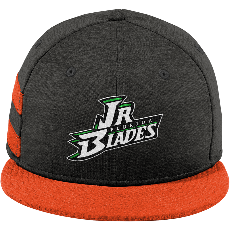 Junior Blades New Era Shadow Heather Striped Flat Bill Snapback Cap