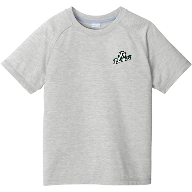 Junior Blades Youth PosiCharge Tri-Blend Wicking Raglan Tee