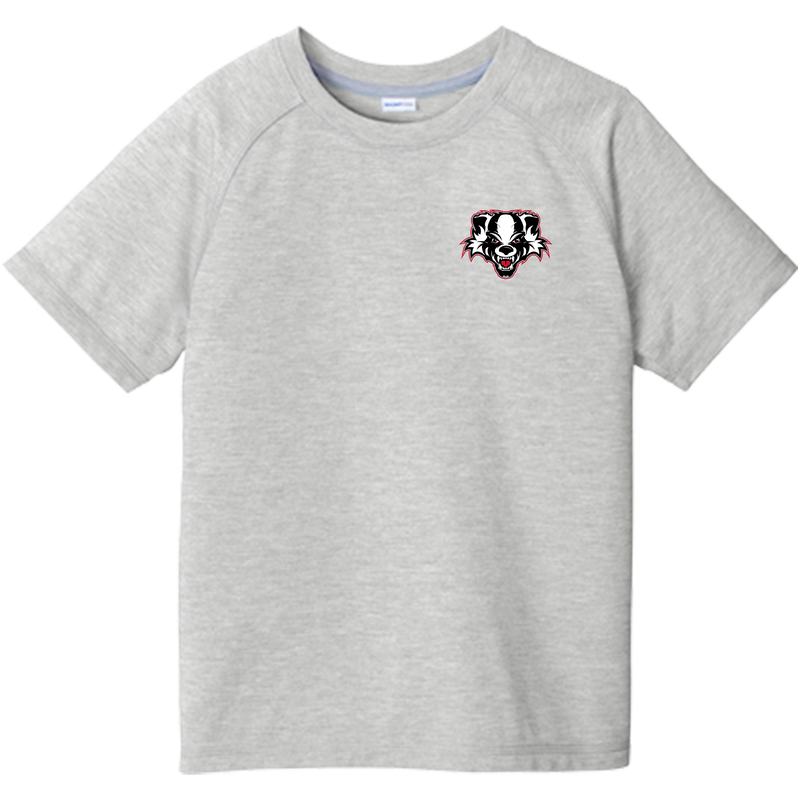 Scary Badgers Youth PosiCharge Tri-Blend Wicking Raglan Tee