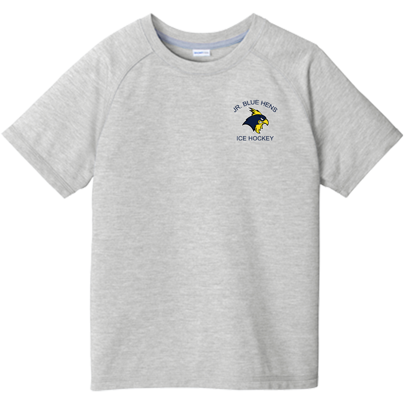 Delaware Jr. Blue Hens Youth PosiCharge Tri-Blend Wicking Raglan Tee